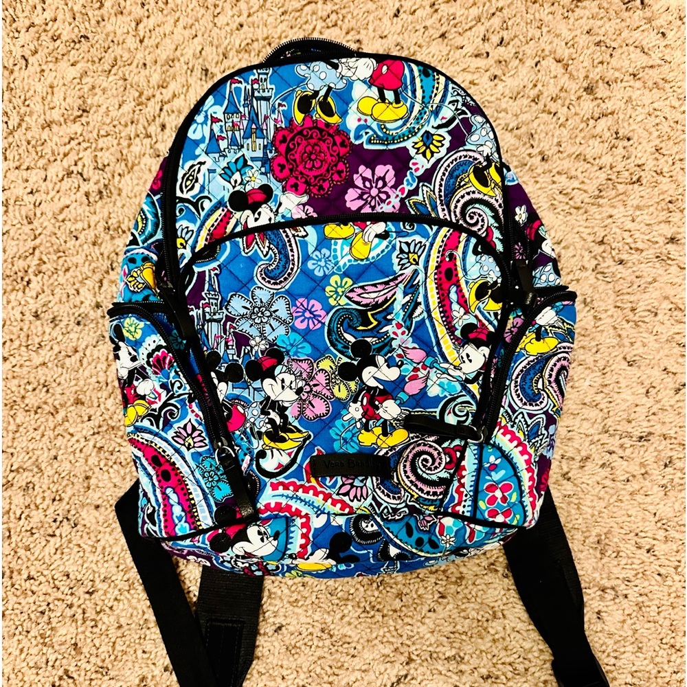 Like-new Vera Bradley Minnie & Mickey Paisley Celebration Small Backpack